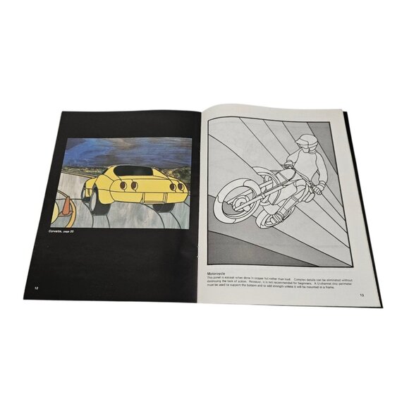 Vintage 90s Carolyn Kyle Stained Glass Pattern Books Lot of 5 Arts & Crafts - Picture 9 of 11